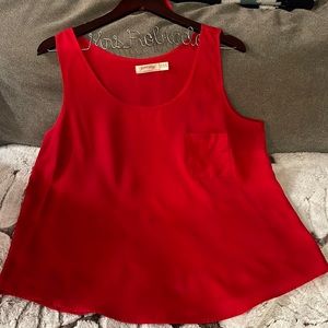 Red plus size top